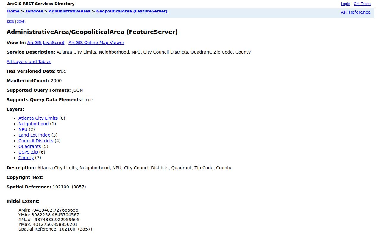 Atlanta people search boundary and address layers