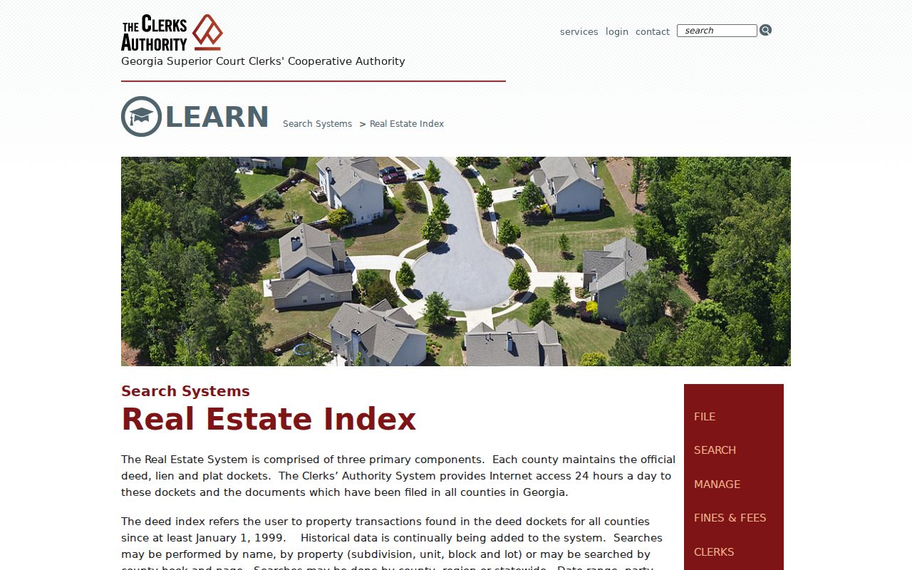 Atlanta public records search in the GSCCCA deed index