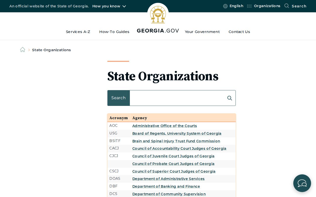 Atlanta people directories Georgia state organizations